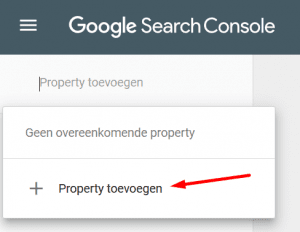 google search console property toevoegen